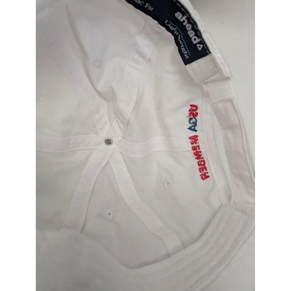 Ahead Hat Cap Strap Back One Size White 123rd US Open Embroidered Mens